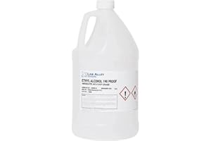 LAB ALLEY Ethanol 190 Proof (95%) Non-Denatured Alcohol, USP/FCC Food Grade, Kosher-4 Liter