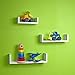 Danya B. XF11039BH Contemporary Laminated MDF Floating U Wall Decor Shelves (Set of 3) - Beech Veneer Finish