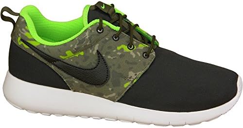 Grade-School Roshe One 1 Print Black/Cargo Khaki-Green Streak Sneakers 7