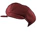 The Hat Depot 100% Cotton Plain Blank 6 Panel Newsboy Gatsby Apple Cabbie Cap Hat Made in USA (Burgundy)