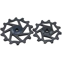 aXXcssqw9b 12T 14T Ceramic Bearing Derailleur Pulley Wheel for Shimano XTR M9000 M980 M8000 Black