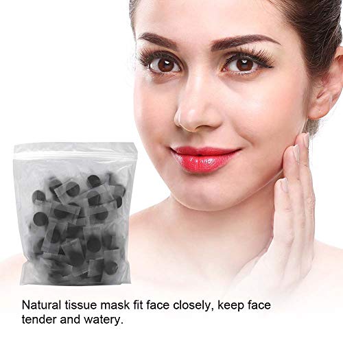 Rotekt 100pcs Bamboo Charcoal Fiber Compressed Facial Face Mask Paper DIY Skin Care DIY Facial Mask - Thumbnail 4