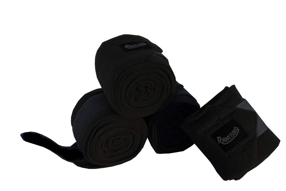 Rhinegold Fleece Stable/Travel Bandages - Black