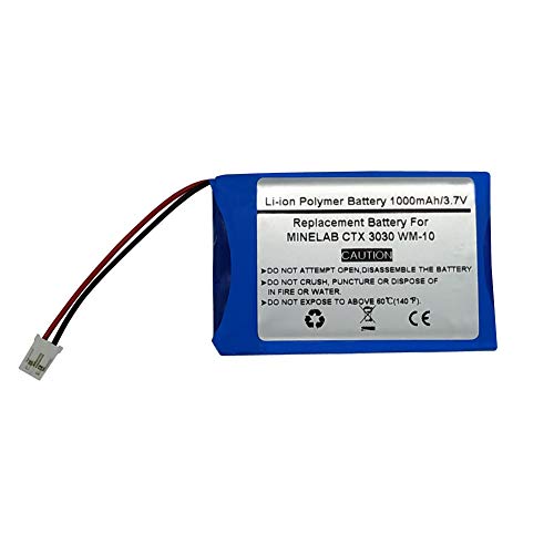 Starnovo 3.7V/1000mAH Replacement Battery for MINELAB CTX 3030 WM-10，0303-0036 - Thumbnail 2