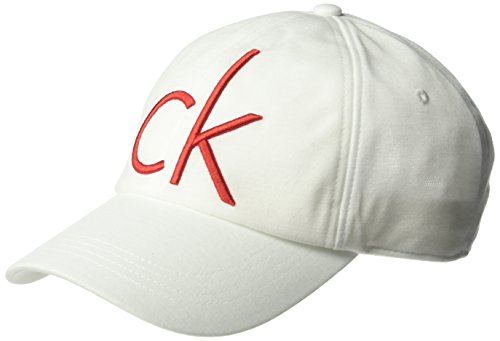Calvin Klein Jeans Men's Fleece Adjustable Hat, Standard White, One Size