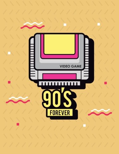 90's foever: Video game in 90's on yellow cover (8.5 x 11) inches 110 pages, Blank Unlined Paper for by c cher
