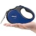 Peteast Retractable Dog Leash Small Breed, Patented Dog Leash for Small Dog, Leash Up to 26lbs, 10ft, Portable Design with One Button Brake/ Lock, Comfortable Hand Grip，Blue