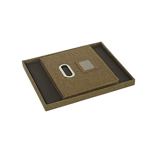 ATBAY File Storage Box with lids Large Capacity Office File Organizer for Letter Size File Folder, Brown 4PACK