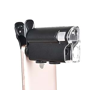 100X Zoom LED Magnifier Clip Microscope Biology Jewelry