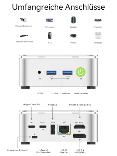 GMKtec G10 Mini PC 3 Year Support AMD Ryzen 5 3500U 3.7GHz (Beats 4300U), 512GB PCIe3.0x4 SSD 16GB DDR4, Mini Computer with 4k Triple Display (HDMI + DP + Type C), BT5.0/2.5G Ethernet for Office Win 11