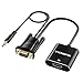 VicTsing HDMI to VGA Adapter with Audio Cable, 1080P HDMI Female to VGA Male Adapter Converter with 3.5mm Audio Cable and Micro USB Charging Cord for DVD Player, Tablet PC, Digital/SLR Camera - Black