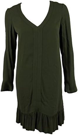 Stella Forest Womens Olive Tennessee LS Ruffled Tunic Dress 38