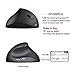 Autley Wireless Vertical Mouse 2.4G Optical Wireless Ergonomic Mouse with Adjustable DPI 1000 / 1200 / 1600, Rechargeable Li-Battery, Black