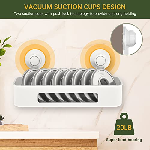 Shower Caddy No Drilling Suction Cup Removable Shower Shelf with Vacuum