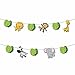 Jiahai 19pcs Jungle Animals Leaves Banner Home Decoration for Woodland Garland Forest Theme Birthday Festival Party