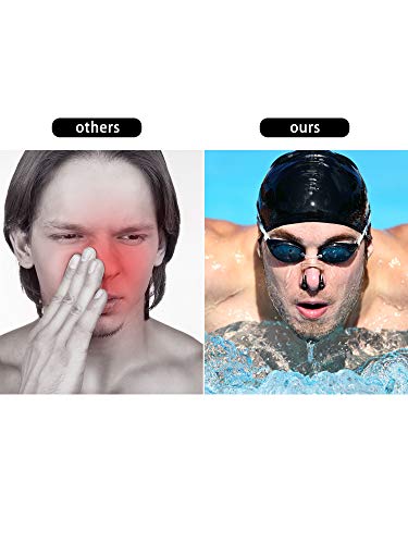 image for Chuangdi 24 Pieces Silicone Nose Clips Waterproof Swimming Nose Clips 