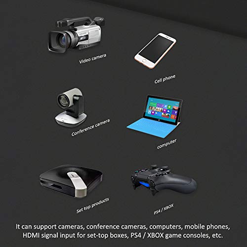 Capturadora Video, Tarjeta De Captura De Audio De VíDeo Hdmi A Usb 2.0，1080P Hd，Para EdicióN De Video/Juegos/Webcasting/Streaming/Video Live GrabacióN