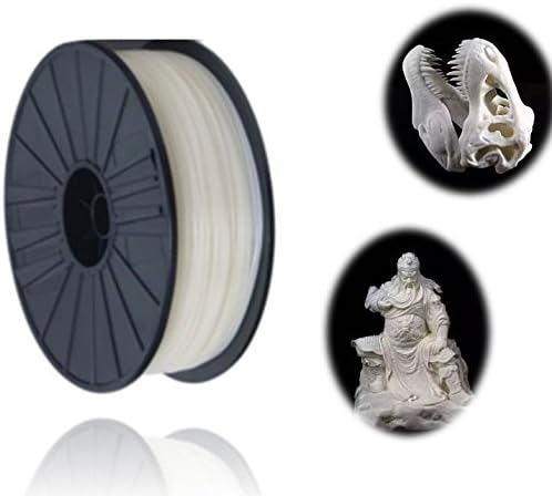 PolySmart 3D Printer Filament,PLA Filament,1.75mm Filament, 1KG (2.2lb) EASY TO REMOVE, White,Black (WHITE)