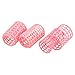 uxcell 10 Pcs Hairdressing Hair Curling Tool Pink Plastic DIY Roller Curler