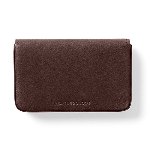 Business Card Case - German Leather - Mahogany (brown)