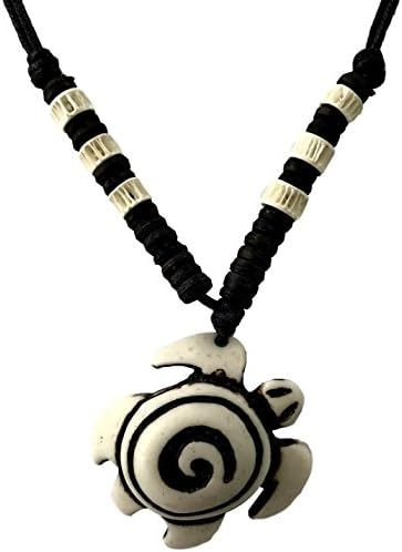 Summer Necklace With Charm Pendant - Masculine Choker Style - Beach, Tribal, Hippie, Surfer, Rasta, Music Festival Jewelry for Boys and Men