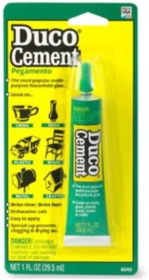 Duco Cement Pegamento Multi-Purpose Household Glue 1 fl oz (29.5 ml)-Pack of 5