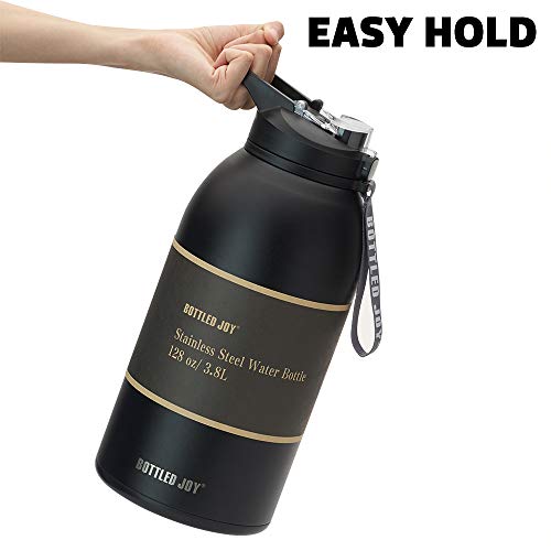 BOTTLED JOY Half Gallon Stainless Steel Insulated Water Bottle Double