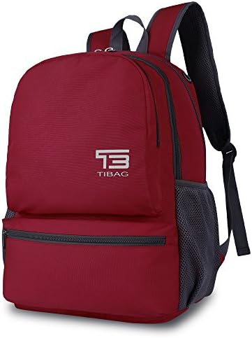 Water Resistant College School Student Laptop Computer Backpack Bag for Women or Men (dark red 1)