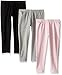 The Children's Place Big Girls' Solid Leggings (Pack of 3), Black/Grey/Pink, L (10/12)