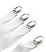 Adjustable Bed Sheet Elastic Grippers Suspenders Holder Straps Clips Fasteners / White, 1-Pack (4 pcs)