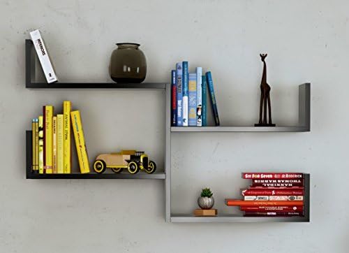 FRESH Wall Shelf - Black ( Glossy ) - Shelving unit - Bookcase - Floating Shelf in modern design