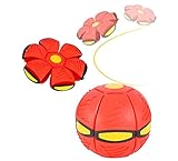 Magic Flying Saucer Ball Lost Ball Frisbee Ball Catch Ball UFO Magic Flash Darts Deformation Ball Frisbee Flying Discs Toy Soccer Game