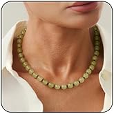 Bestleey Boho Beaded Choker Necklace, Handmade Colorful Bead Necklace, Simple Fashion Jewelry for Women, Summer Beach Party Accessory