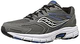 Saucony Men's Cohesion 9 Running Shoe, Grey/Black/Royal, 8.5 M US