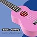 Soprano Ukulele Hawaiian Guitar Musical Instrument with Nylon Strings for Students Beginners Kids Students, FUYXAN 21 Inch Ukulele Toy for Kids Starter Uke for Gift, Pink