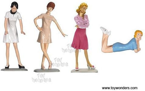 Motorhead Miniatures Figurines - 60's Sweeties #3 Set of 4 (1/18 scale) 852 diecast motorcycles and cars