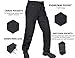 HARD LAND Men's Tactical Pants Ripstop with 14 Multi Pockets Water Resistant Gusseted Work Cargo Pants Black 36W×32L