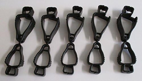 Handi Klip® Glove Guard Safety Clip (5 Pack) - Made in the USA (Black)