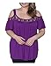 CutyKids Womens Shirts Plus Size Off Shoulder Lace Tops Blouse Short Sleeve Tees