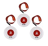 Wireless Caregiver Pager Softly Sound Alert System Nurse Call Help Buttons for Elderly Patient at Home 3 Buttons