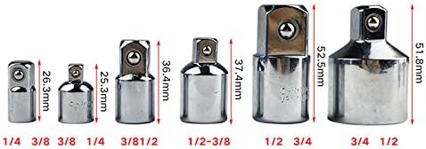 Drive Socket Adapter Converter Reducer Air Impact Craftsman Ratchet Socket Wrench Set Adapter Hand Tools Set Kit Ratchet 3-8 Turn 1-2