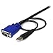 StarTech.com 6 ft Ultra-Thin USB 2-in-1 KVM Cable - Keyboard / video / mouse / USB cable - USB, HD-15 (VGA) (M) to HD-15 (VGA) (M) - 6 ft - black - SVECONUS6