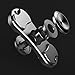 Fypo Fidget Hand Spinner, Stress Reducer Relief Toy High Speed Stainless Steel Ceramic Bearing Hybrid Time Killer For ADD ADHD Anxiety (Silver, Two Sides)