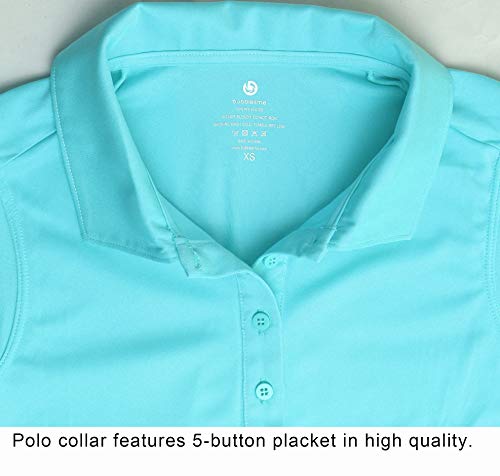 BUBBLELIME Women's UPF 50+ Golf Tennis Sleeveless Polo Shirts 5-Botton Quick Dry Moisture Wicking Activewear Outdoor Sports