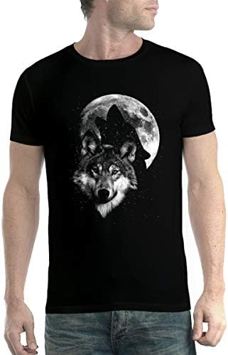 Wolf Moon Howl Glows in The Dark Mens T-Shirt XS-5XL