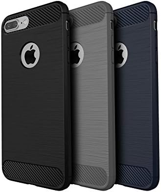 New Arrival iPhone 7Plus Slim Soft Lightweight Shock-absorption Anti-shock TPU Protective Case/Shell, Available Colors: Black, Blue &amp; Gray (Black)