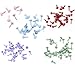 Housweety 500 Mixed Pastel Round Brads Scrapbooking Embellishment