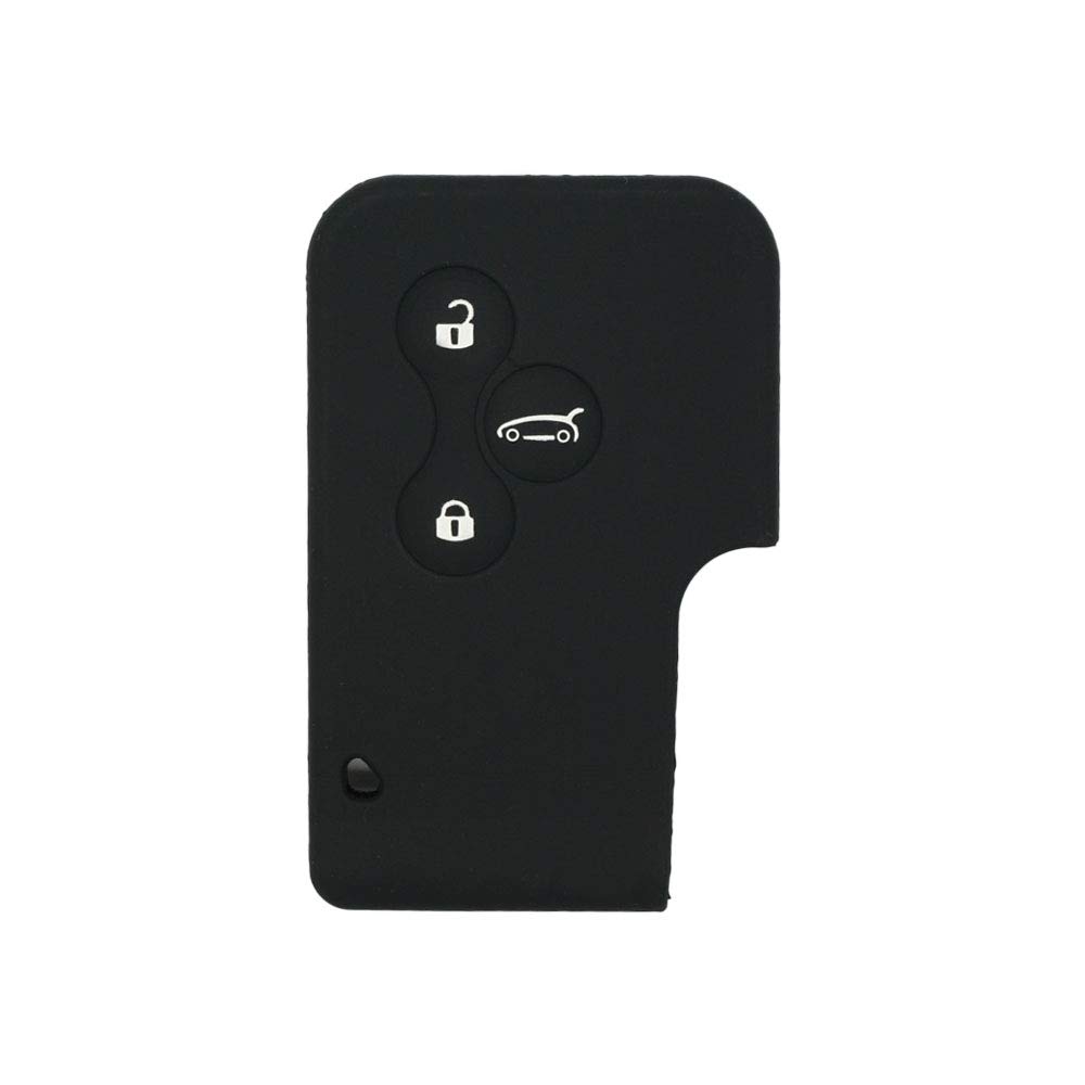 BROVACS Silicone Cover Protector Case Holder Skin Jacket Compatible with RENAULT 3 Button Smart Card Key Remote Fob CV2351 Black