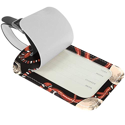 Etiquetas de Equipaje de Piel de Serpiente roja y Calavera para Maleta de Viaje, 1 Paquete Etiquetas de Equipaje de Piel de Serpiente roja y Calavera para Maleta de Viaje, 1 Paquete - Imagen 3