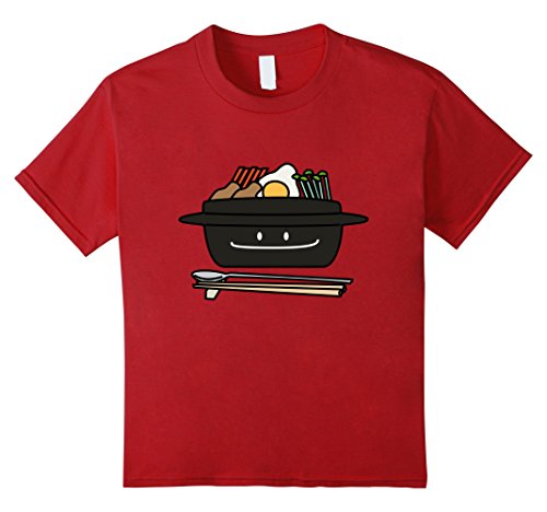 unisex-child Happy Bibimbap Korean rice bowl egg namul 12 Cranberry